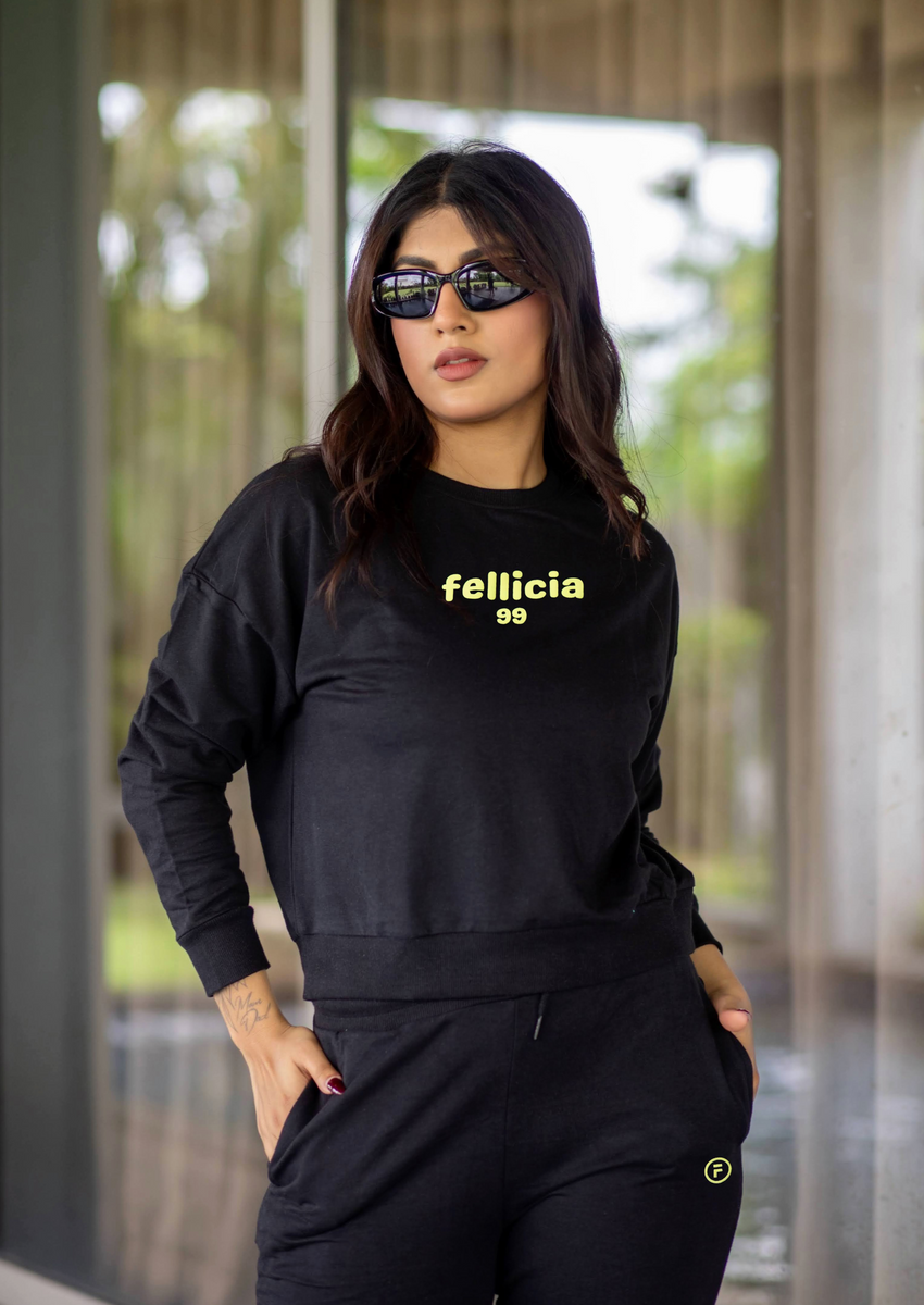 Black jogger sets discount womens