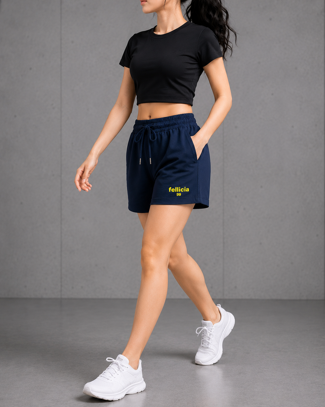 100% COTTON (LOOP KNIT) - SHORTS (NAVY BLUE)