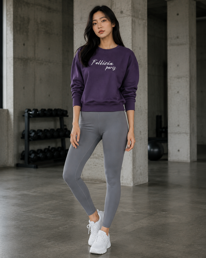Sweatshirt – 260 GSM Loop Knit Cotton | PURPLE