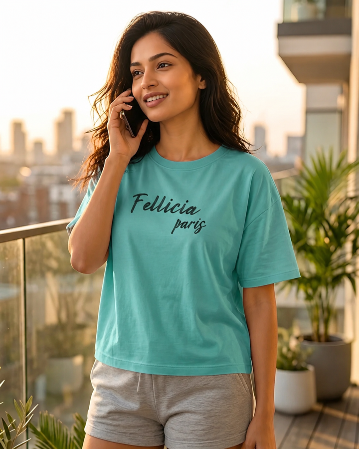 GHAR Tee – 100% Cotton | 260 GSM Loop Knit - CORAL