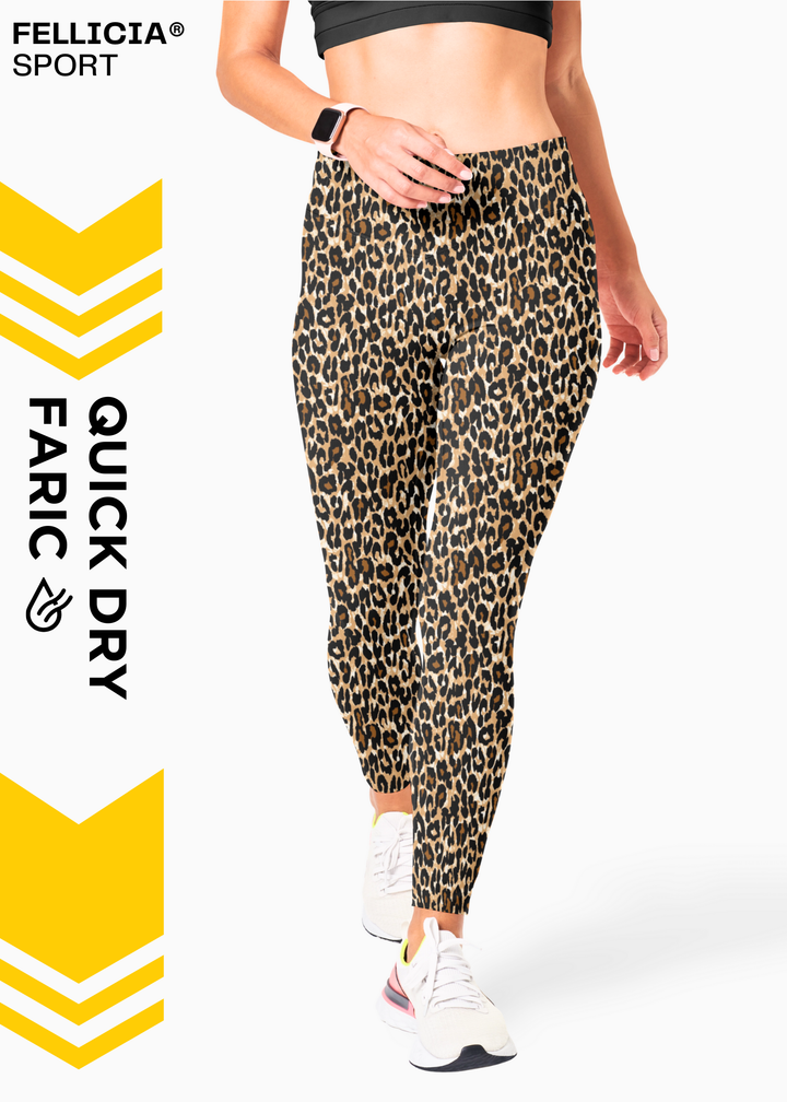 Active Tights with Pocket (Animal Print)