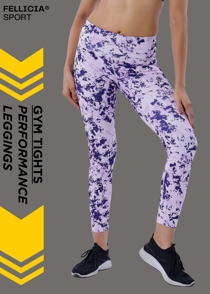 Active Tights with Pocket (Purple Camouflage)