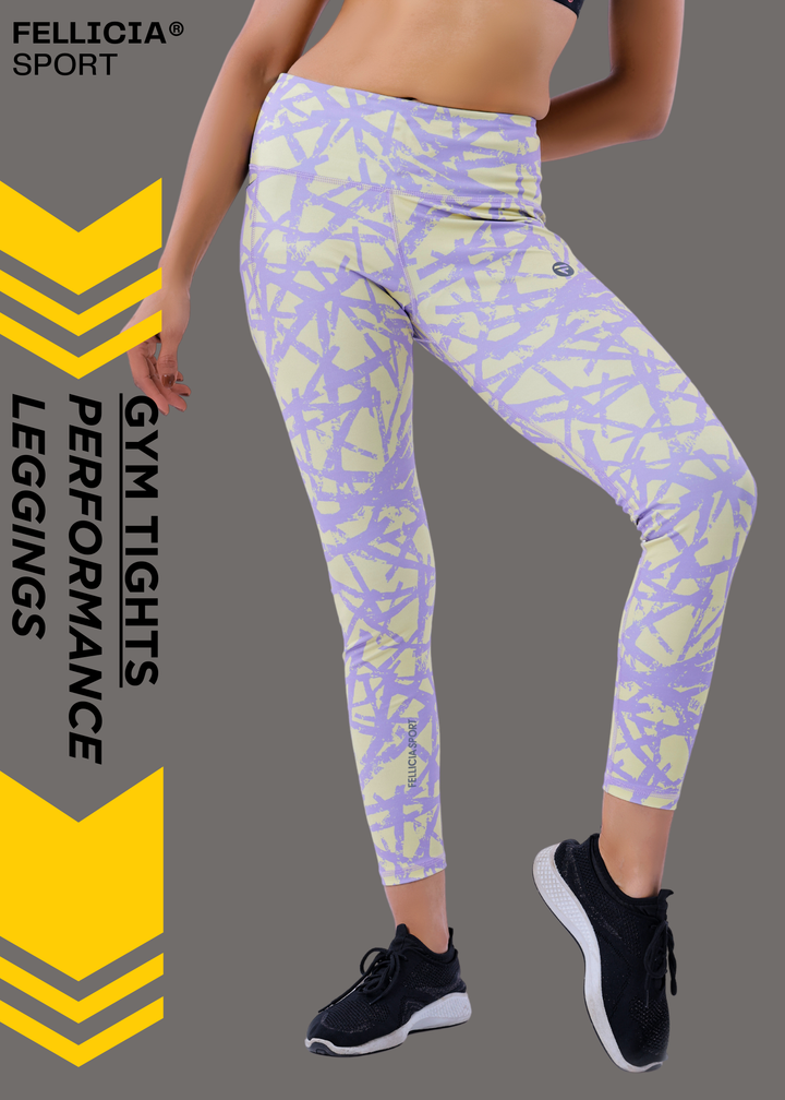 Active Tights with Pocket (Geometric print)