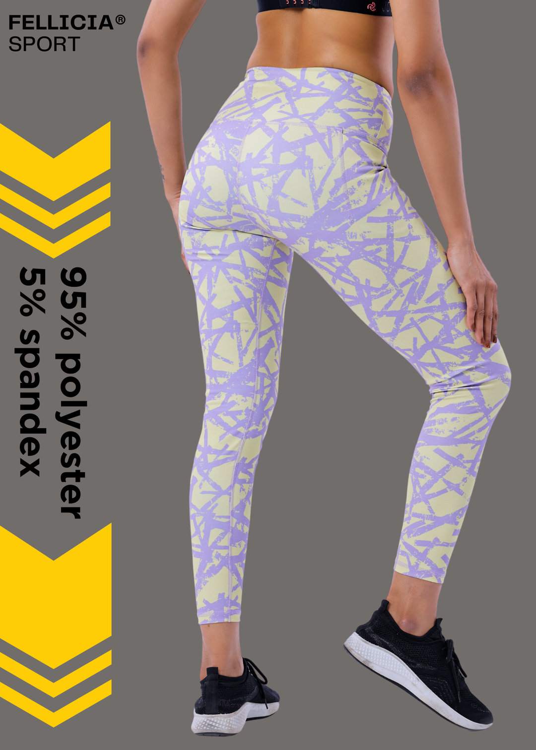 Active Tights with Pocket (Geometric print)