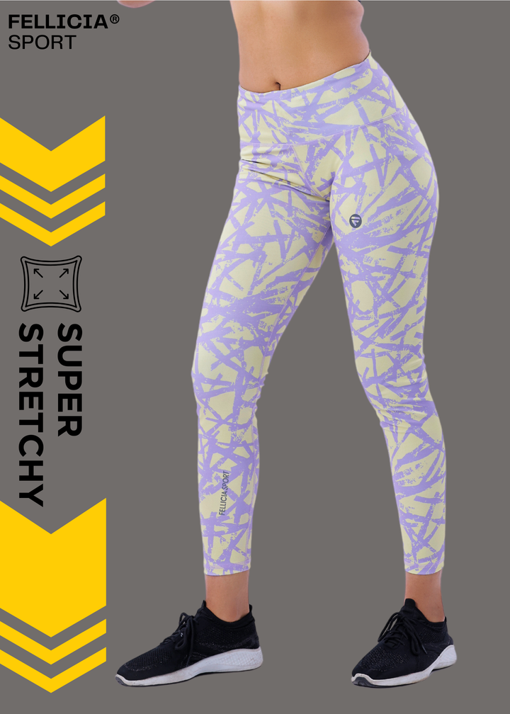 Active Tights with Pocket (Geometric print)