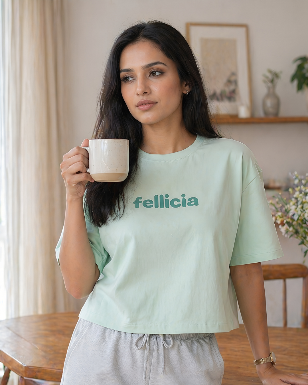 GHAR Tee – 100% Cotton | 260 GSM Loop Knit - MINT