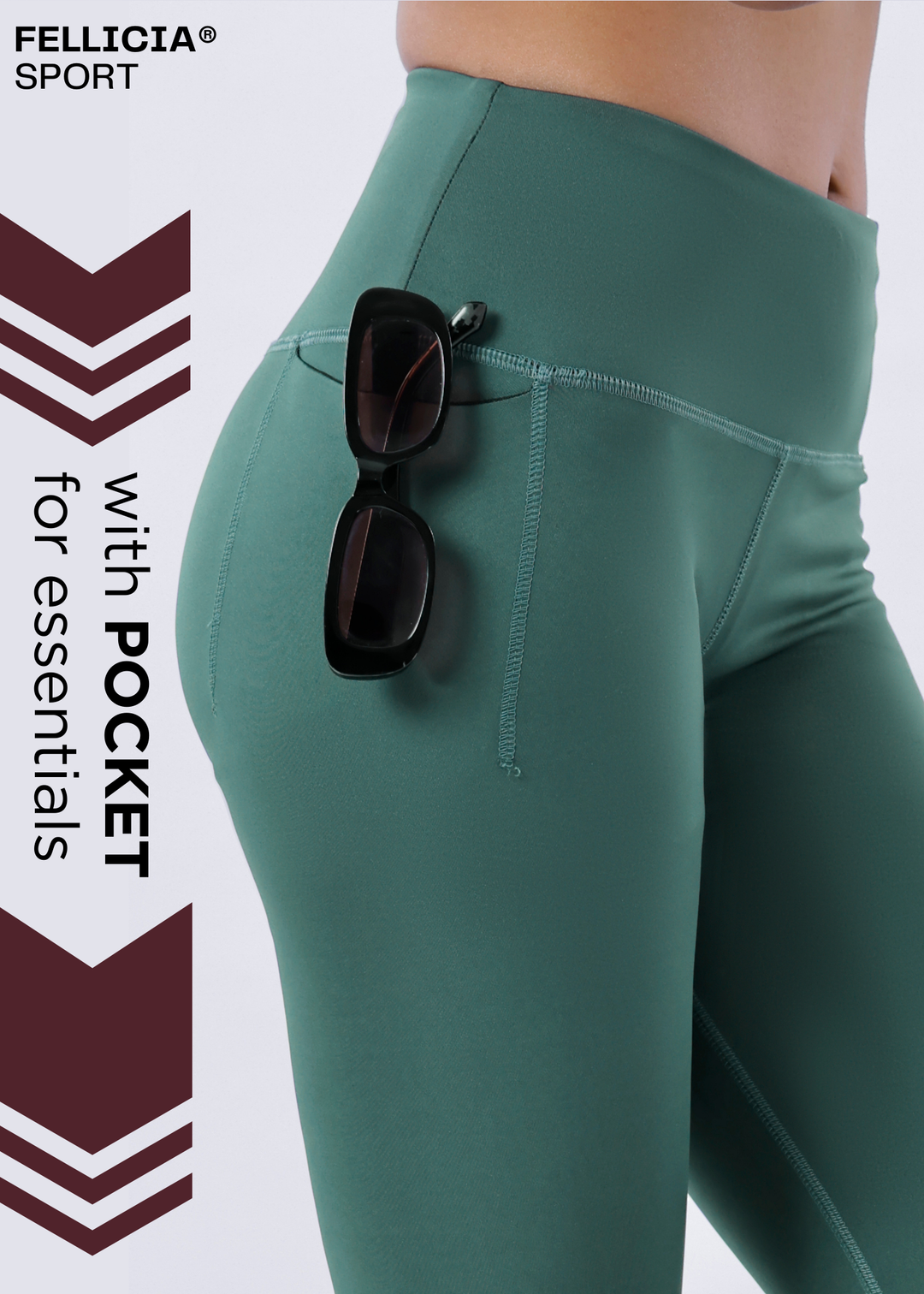 Active Tights with Pocket (Olive)