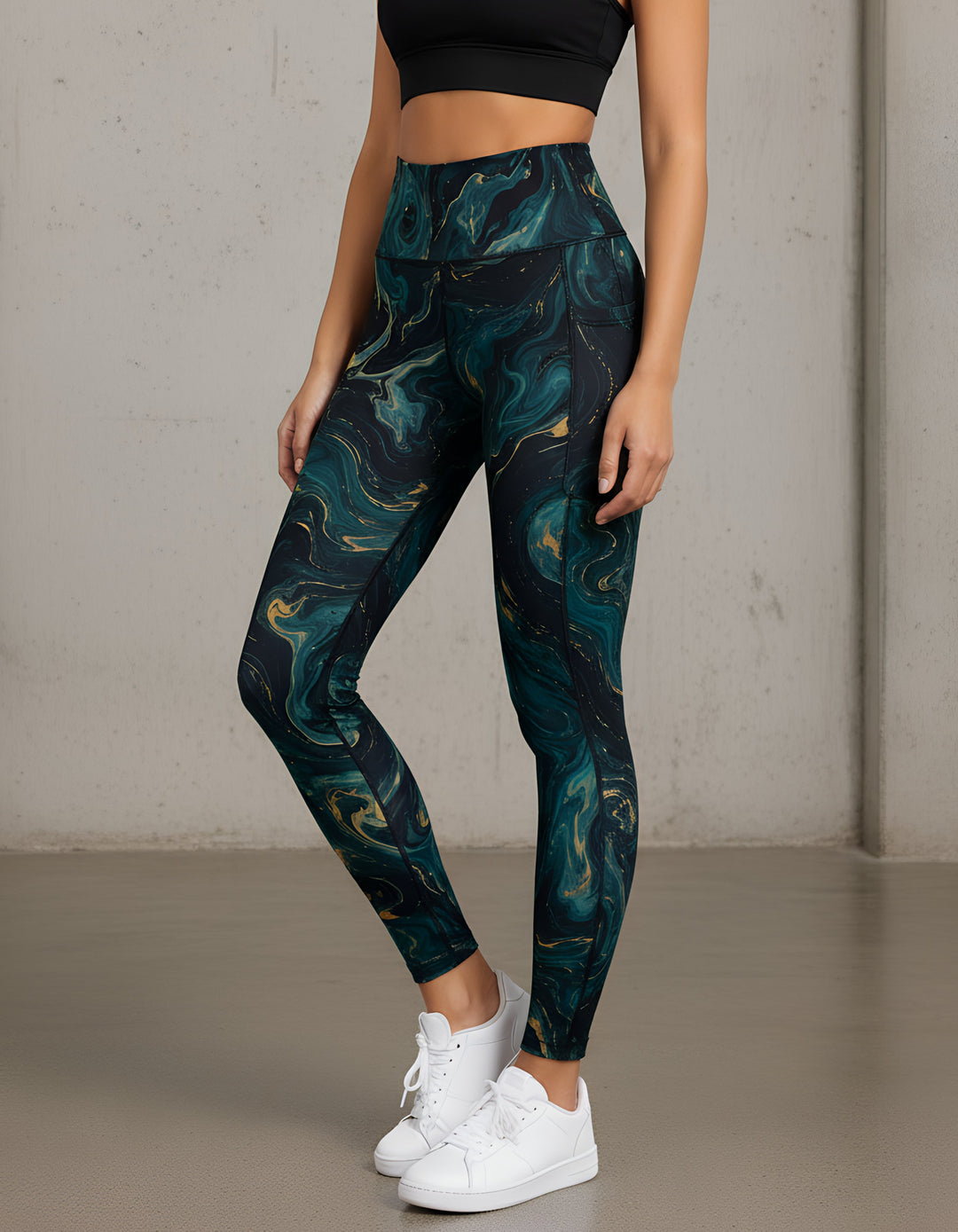 Performance Tights with Pocket  - ORION TEAL