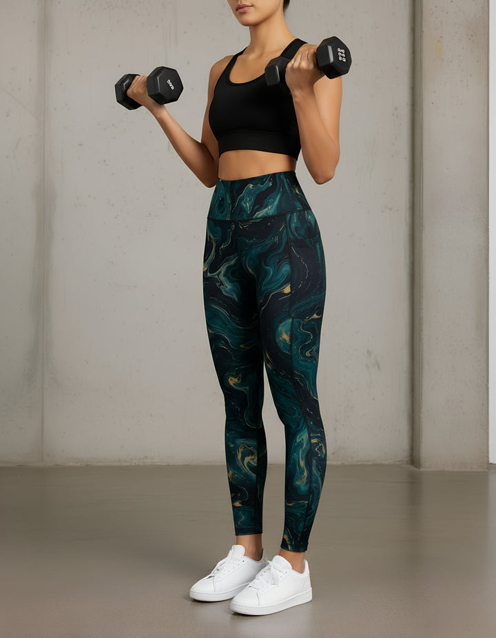 Performance Tights with Pocket  - ORION TEAL