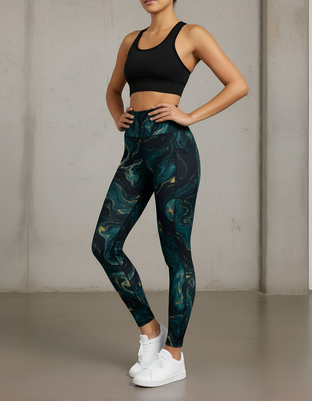 Performance Tights with Pocket  - ORION TEAL