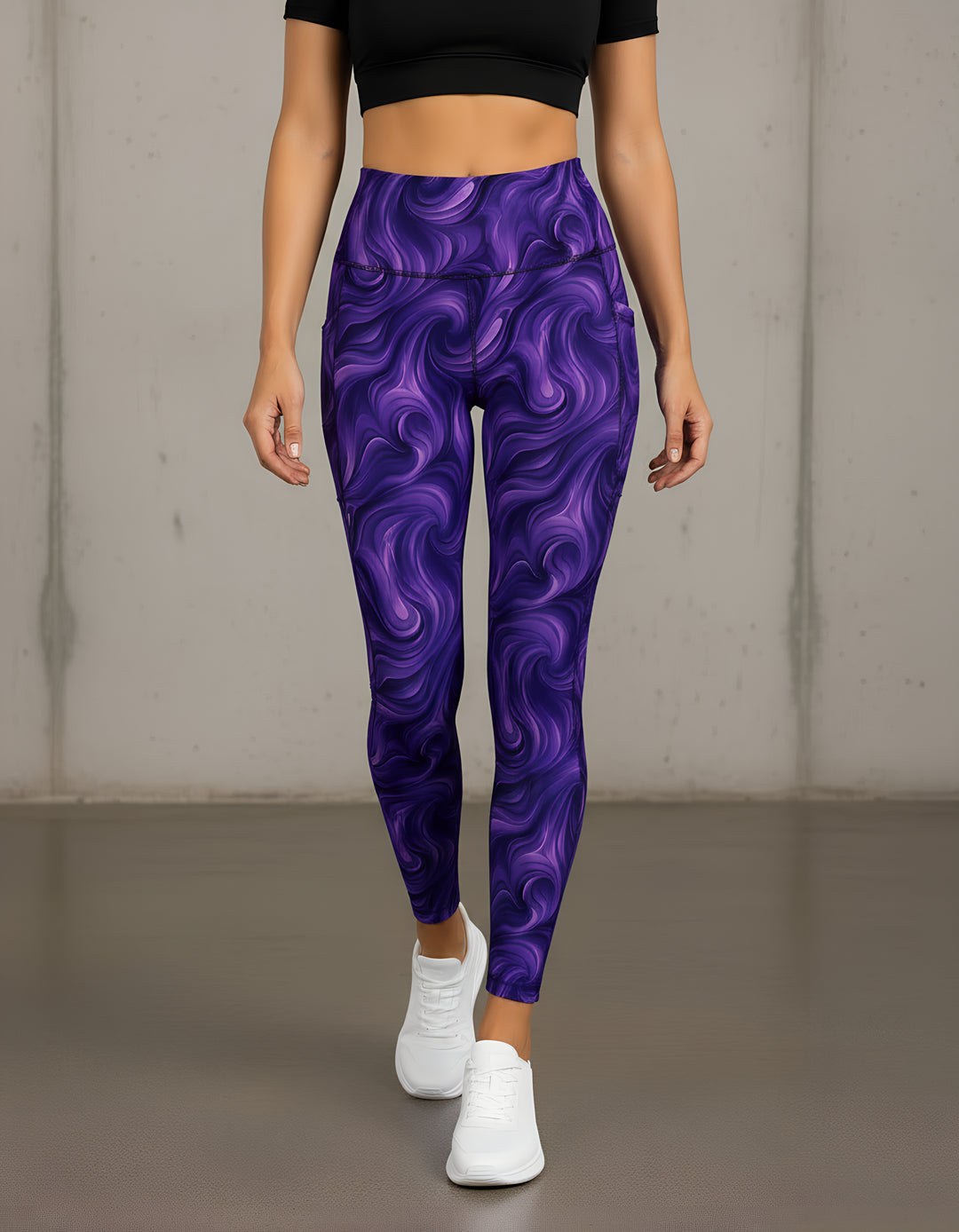 Performance Tights with Pocket  - NEBULA PURPLE
