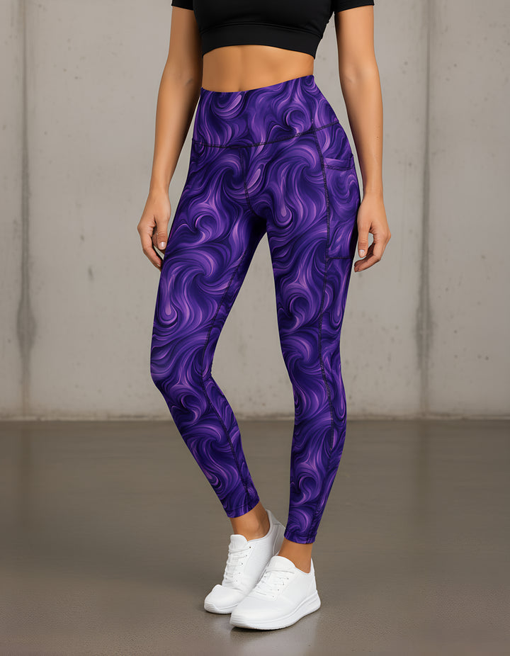 Performance Tights with Pocket  - NEBULA PURPLE