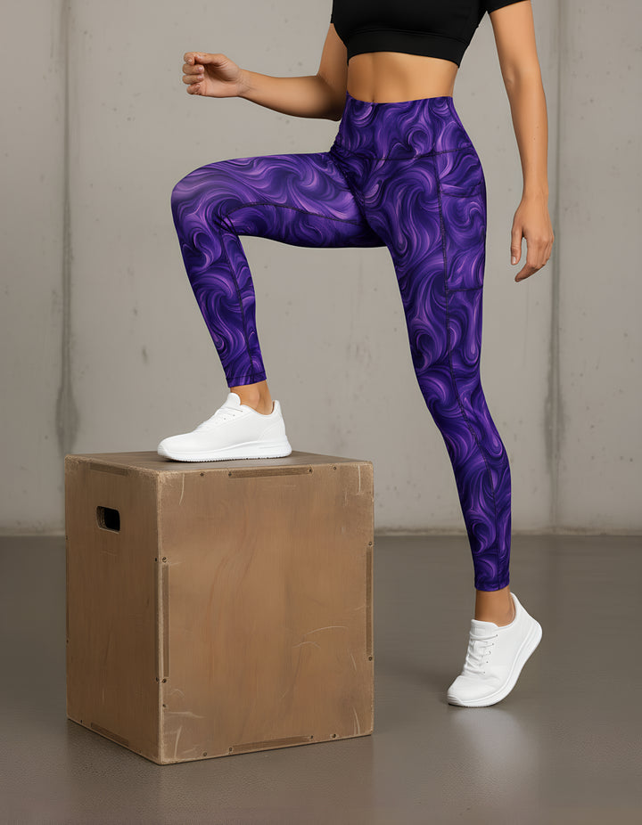 Performance Tights with Pocket  - NEBULA PURPLE