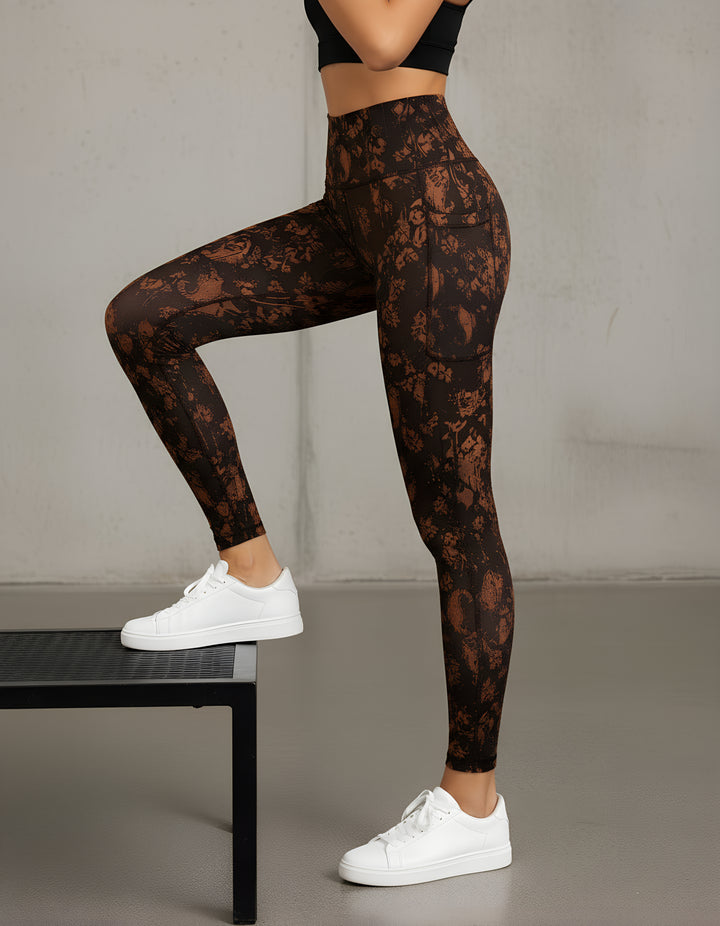 Performance Tights with Pocket  - MOCHA BROWN