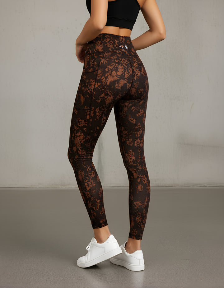 Performance Tights with Pocket  - MOCHA BROWN