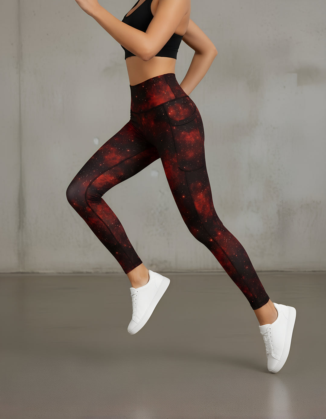 Performance Tights with Pocket  - NOVA RED
