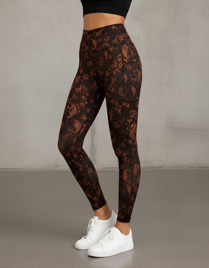 Performance Tights with Pocket  - MOCHA BROWN