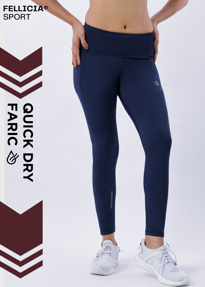 Active Tights with Pocket (Navy Blue)