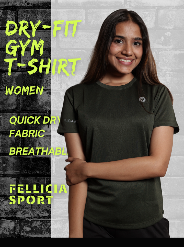 Performance Tshirt for Women (Olive Green)