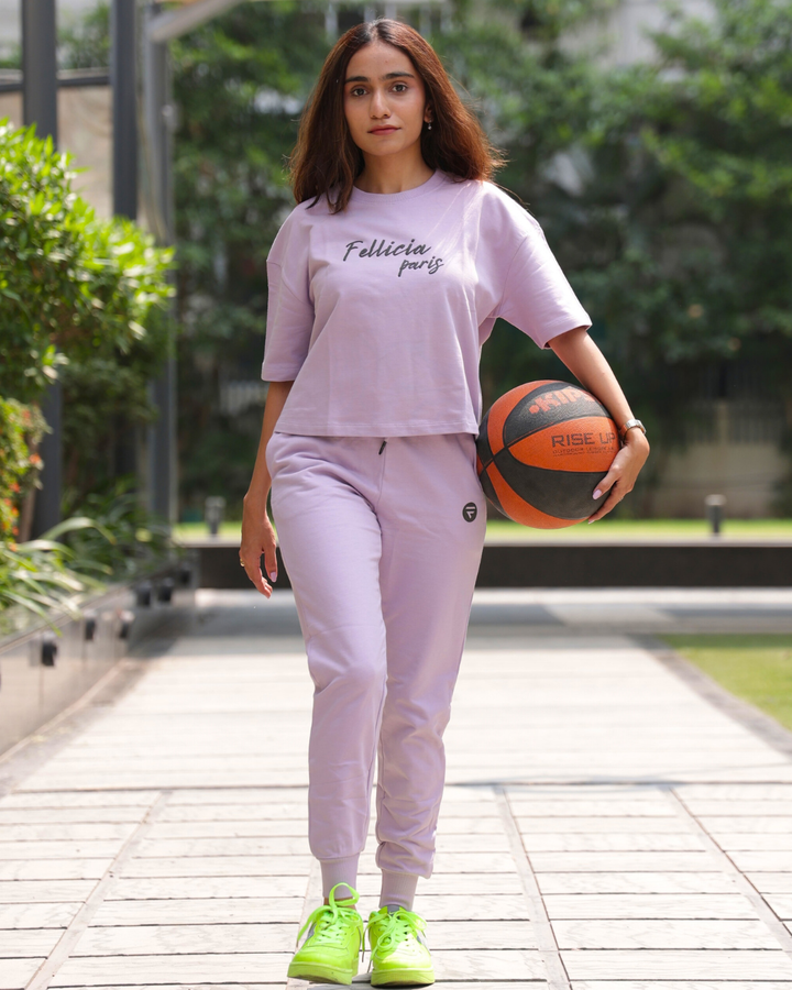 TRAVEL Co-ord Set – Soft Lilac