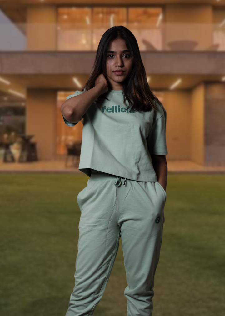 Co-ord Set (Mint Green) Sweatshirt & Joggers for Women