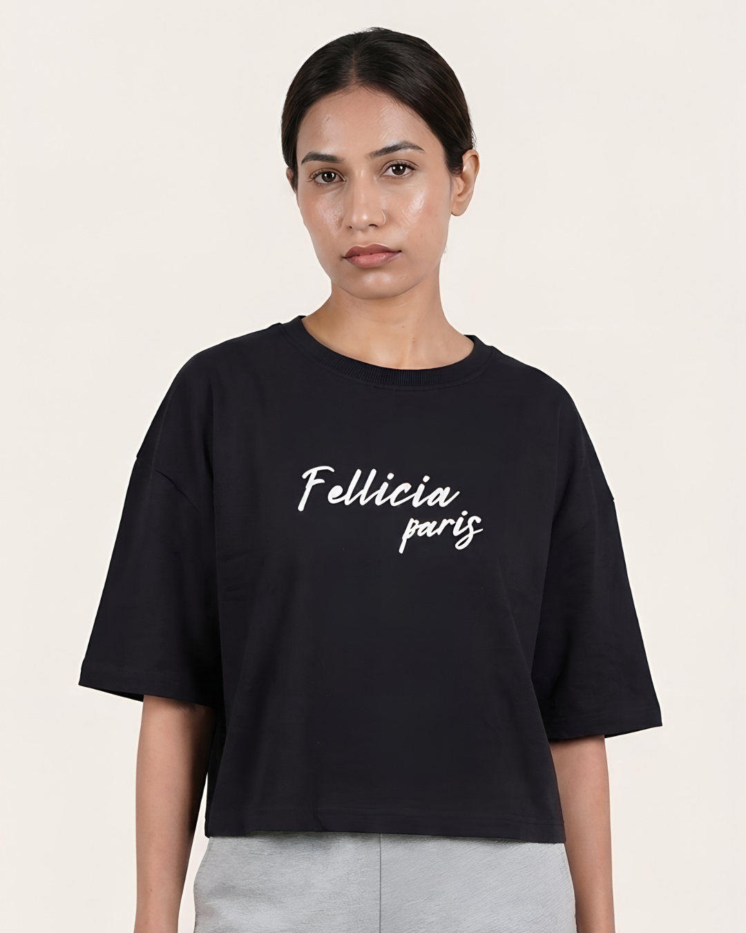 GHAR Tee – 100% Cotton | 260 GSM Loop Knit - BLACK