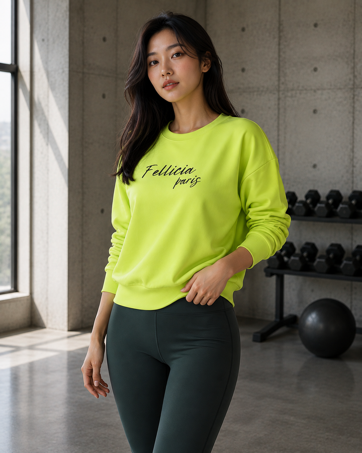 Sweatshirt – 260 GSM Loop Knit Cotton | LIME GREEN