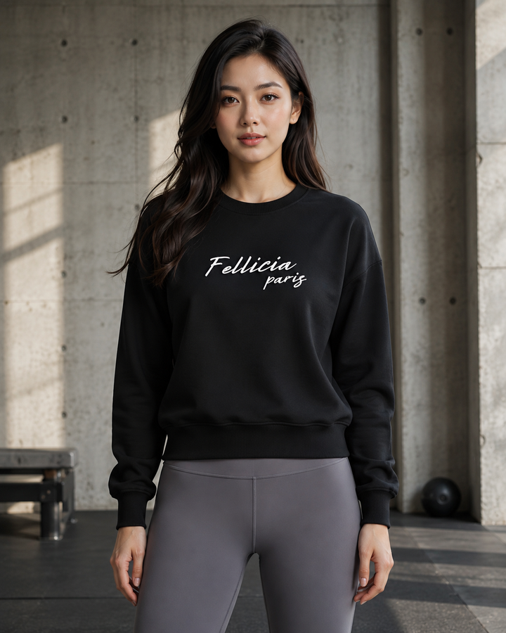 Sweatshirt – 260 GSM Loop Knit Cotton | Black