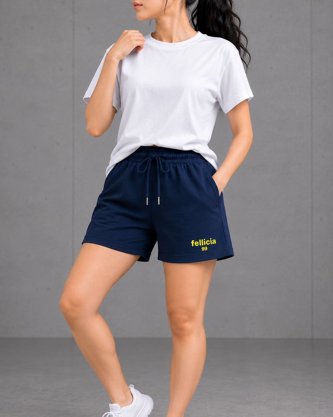100% COTTON (LOOP KNIT) - SHORTS (NAVY BLUE)