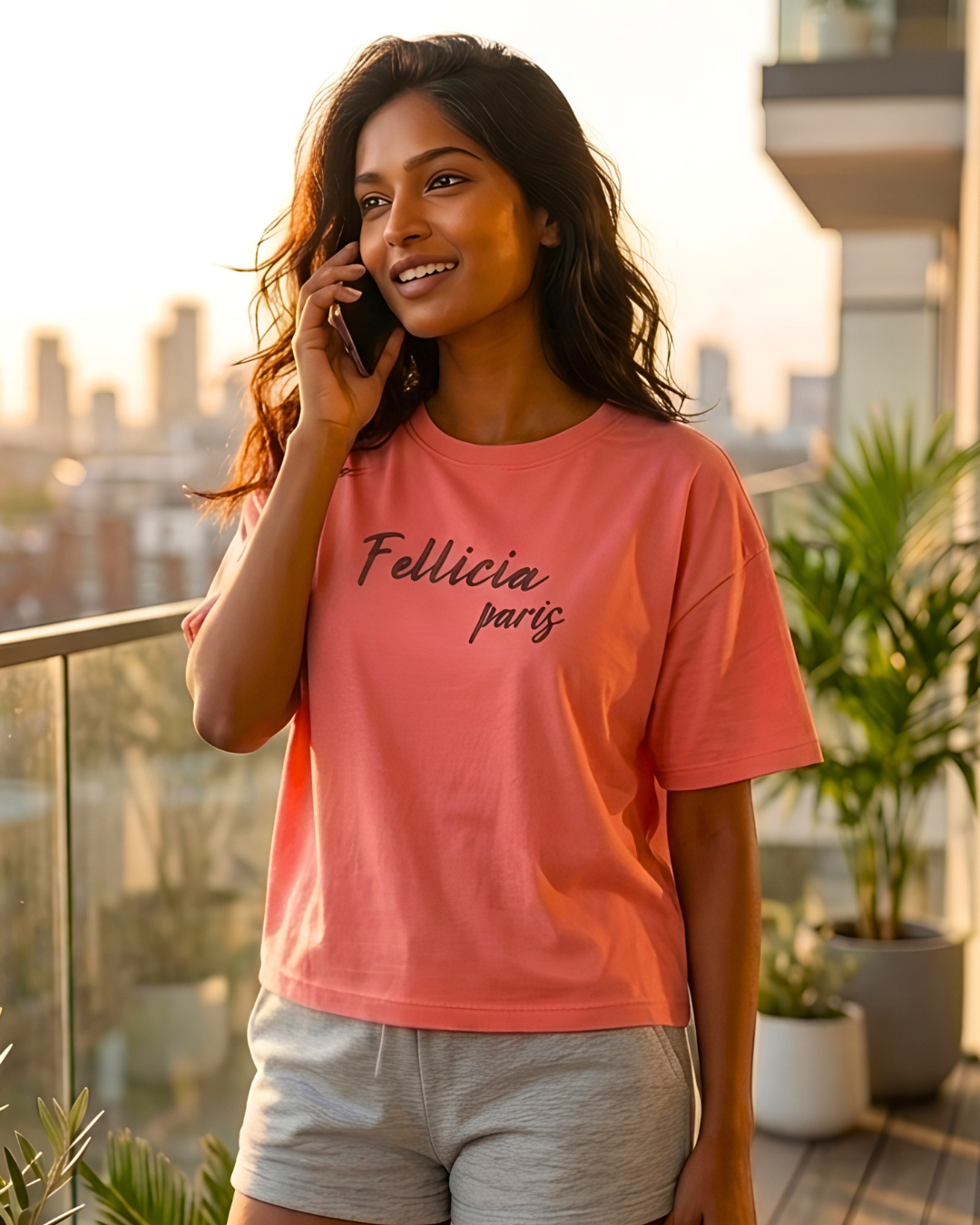 GHAR Tee – 100% Cotton | 260 GSM Loop Knit - PINK