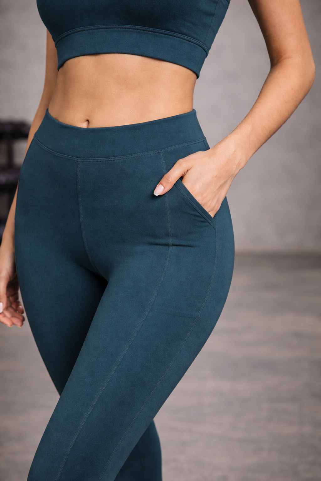 Everyday Basics Sports Bra & Leggings Set – Teal