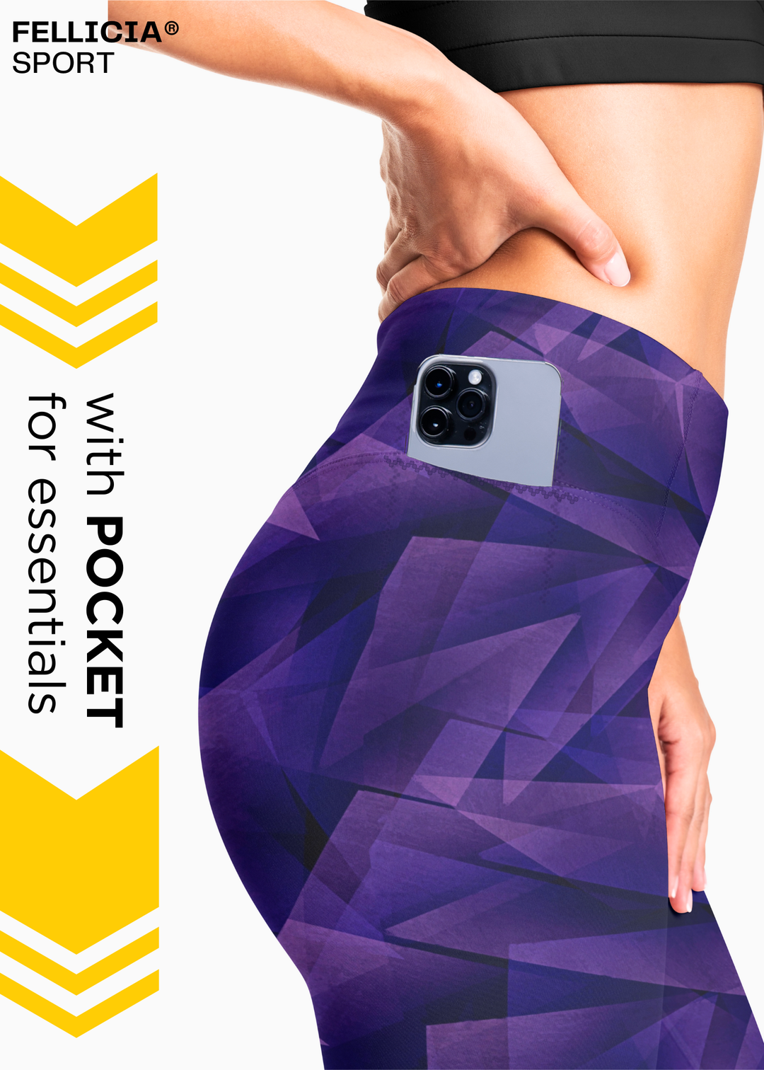 Active Tights with Pocket (Purple Prism)