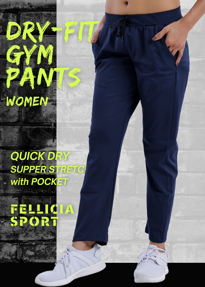 DryFit Gym Pant-Women (Navy Blue)