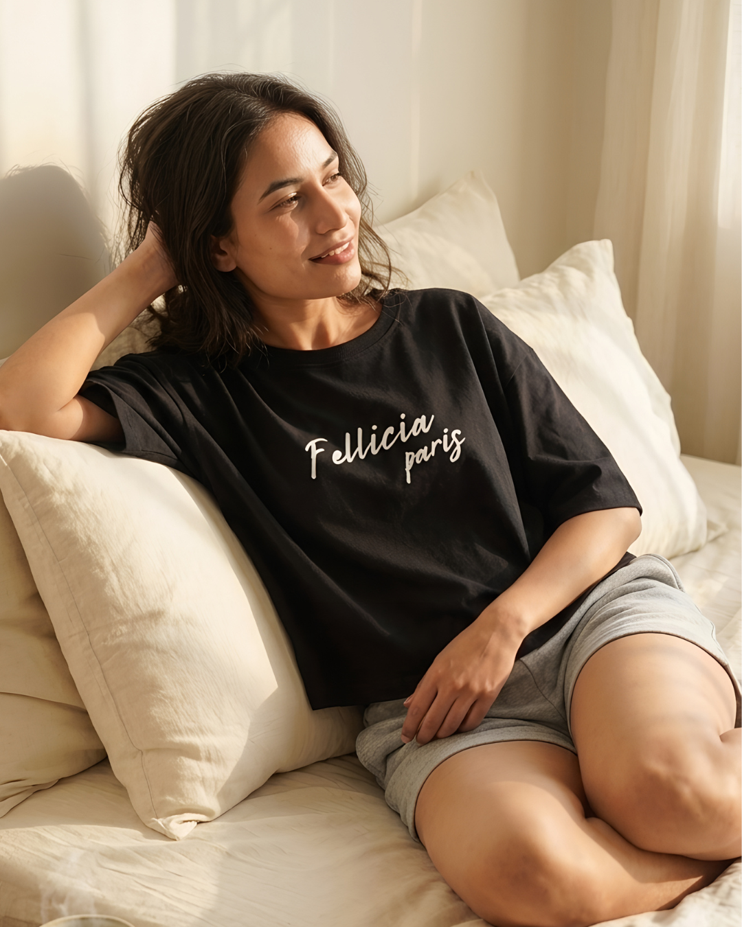 GHAR Tee – 100% Cotton | 260 GSM Loop Knit - BLACK