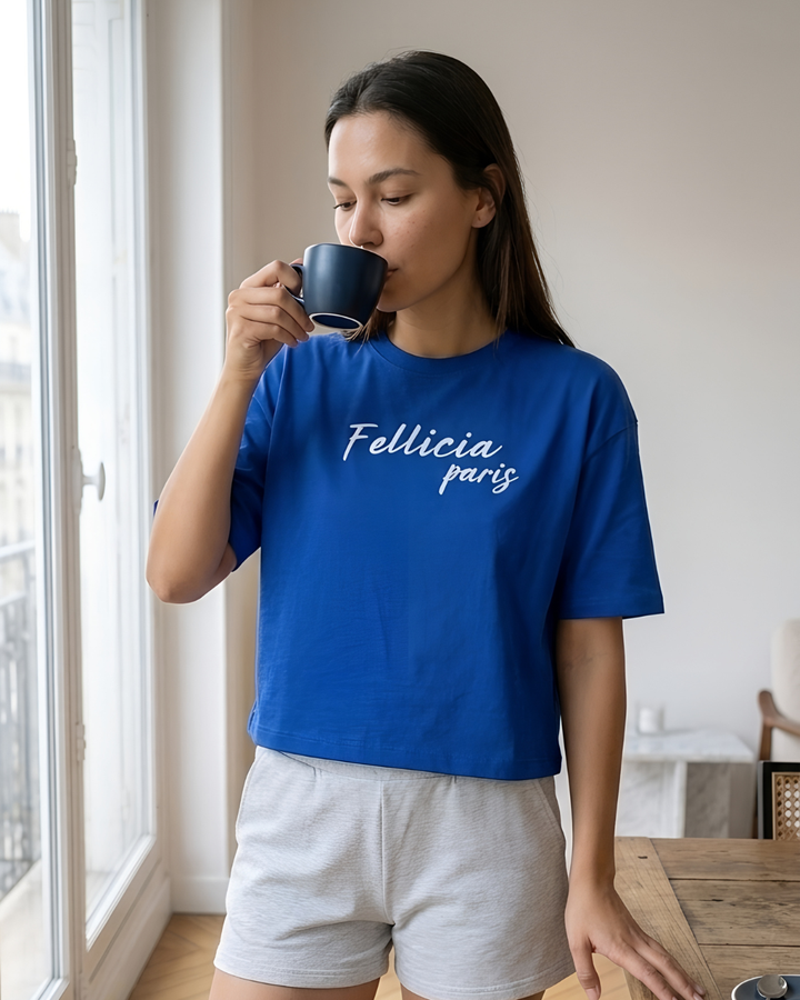 GHAR Tee – 100% Cotton | 260 GSM Loop Knit - BLUE