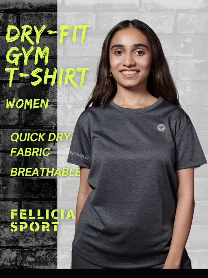 Performance Tshirt for Women (Charcoal Grey)