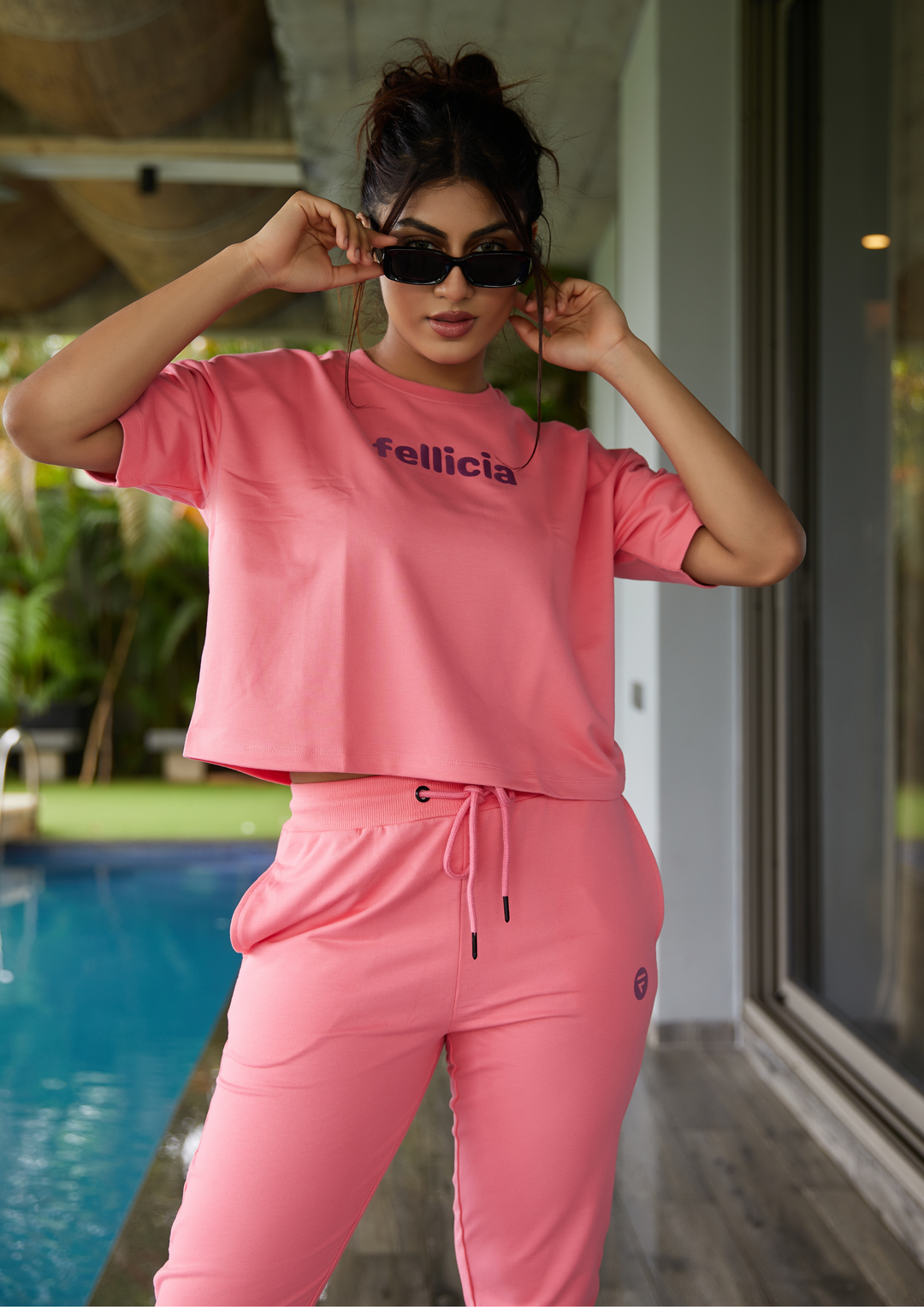 Co-ord Set (Pink) Sweatshirt & Joggers for Women