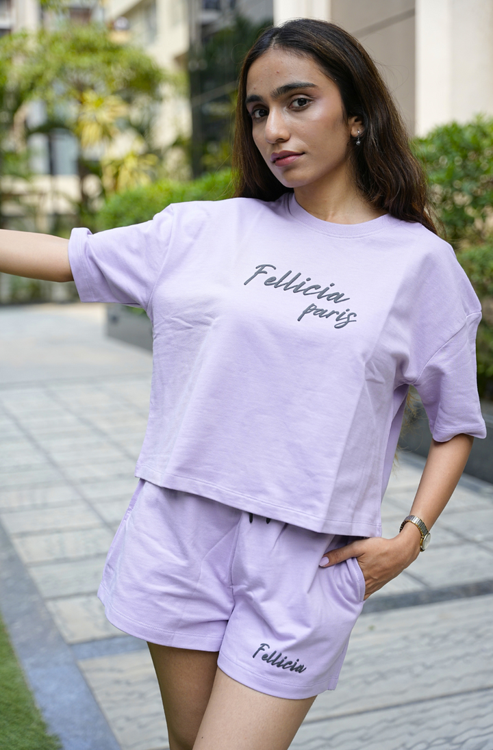 Summer Co-ord Set – Soft Lilac