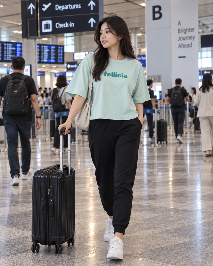 SweatTee& Jogger Vacation Set (MINT-Black)