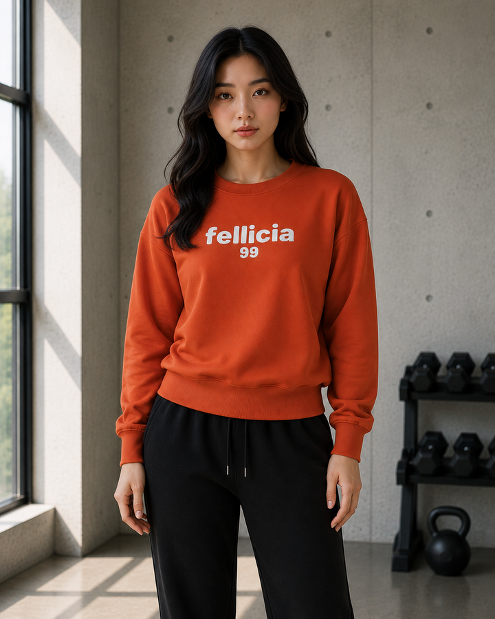 Sweatshirt – 260 GSM Loop Knit Cotton | ORANGE