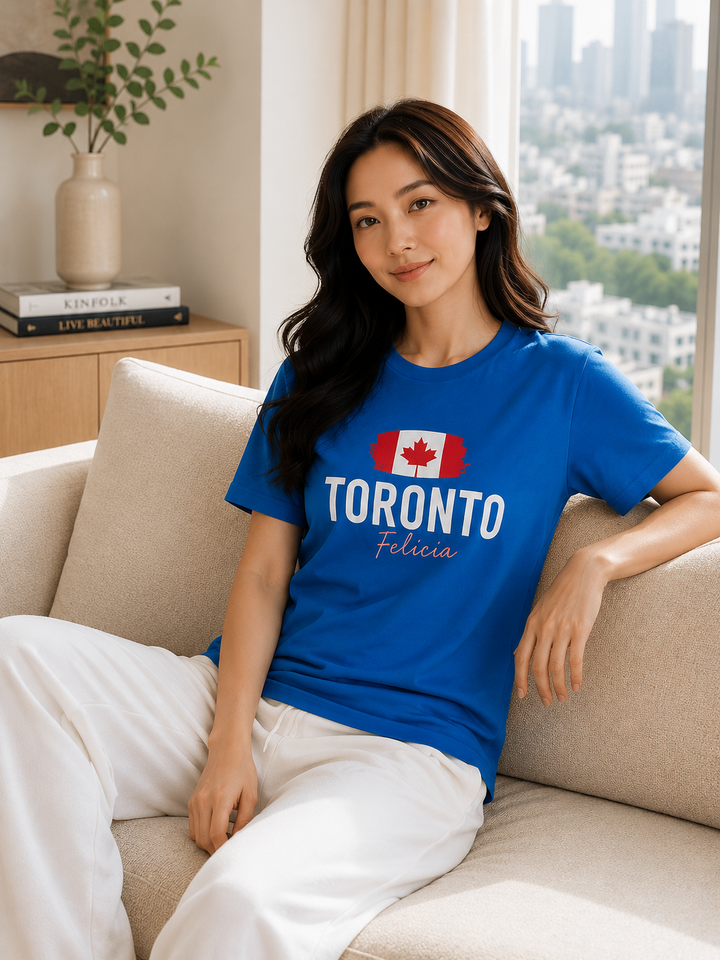 GHAR Comfort assorted Cotton Tee - Blue