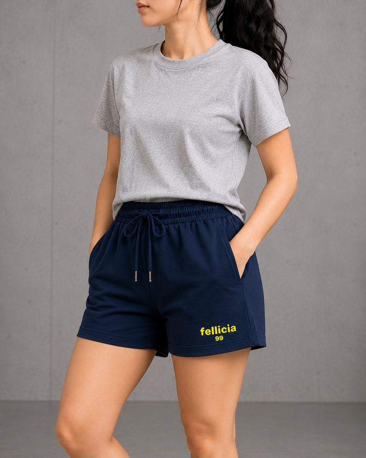 100% COTTON (LOOP KNIT) - SHORTS (NAVY BLUE)