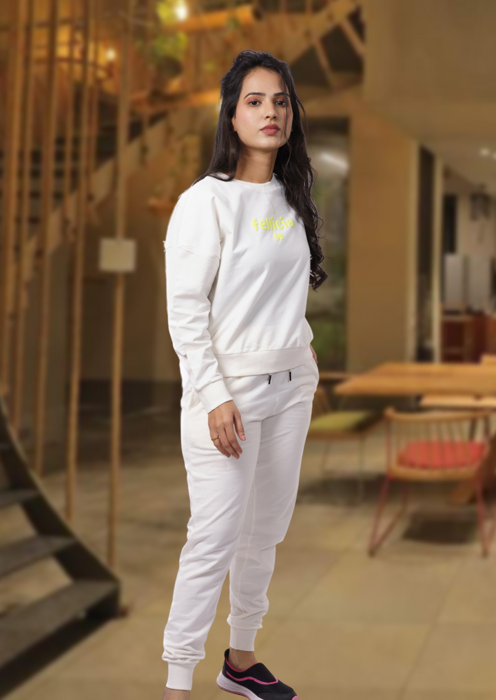 Women's Sweatshirt & Joggers Co-ord Set (Snow White)