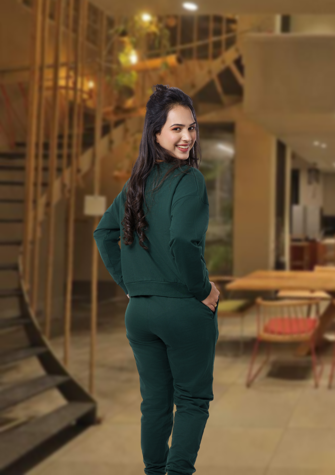 Khaki green hot sale tracksuit womens