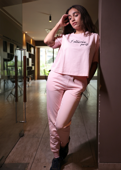 Co-ord Set (Blush) Sweatshirt & Joggers for Women