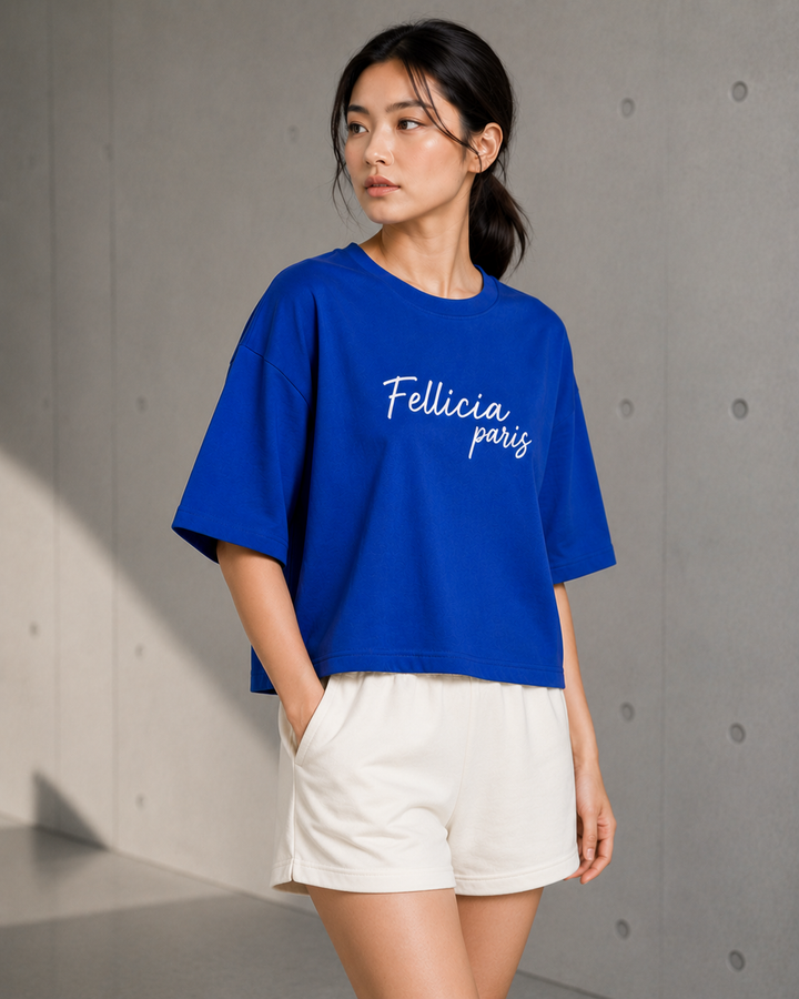 Sweat Tee – 260 GSM 100% Cotton Loop Knit - BLUE