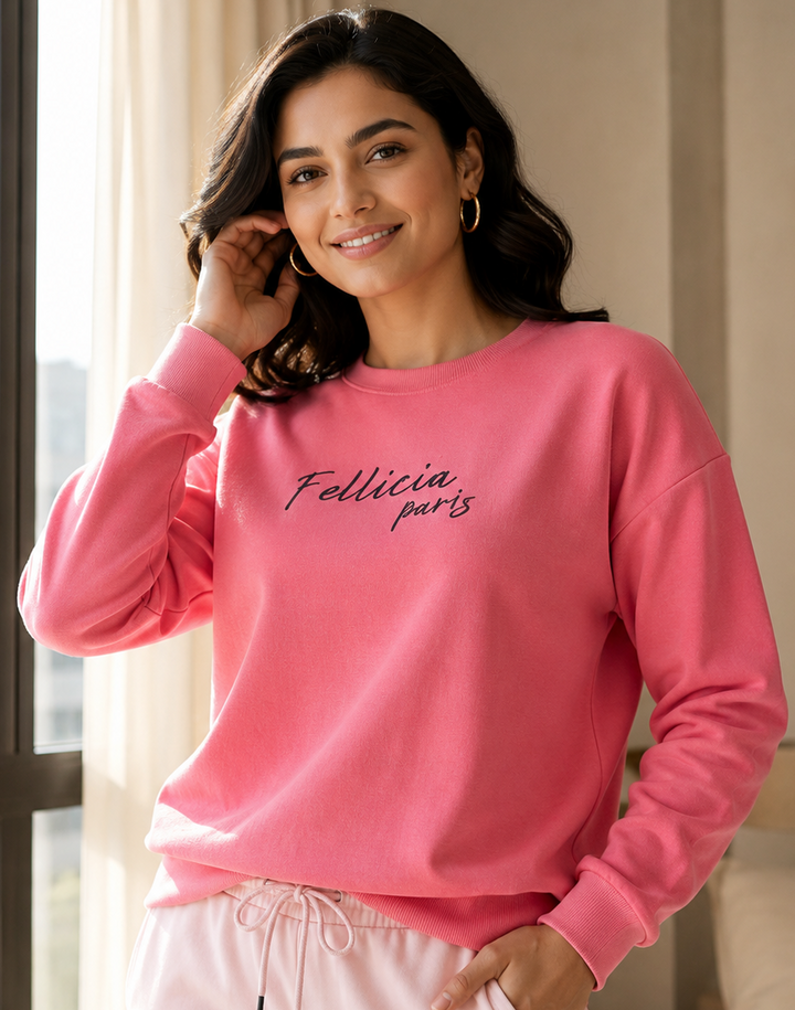 Sweatshirt – 260 GSM Loop Knit Cotton | PINK