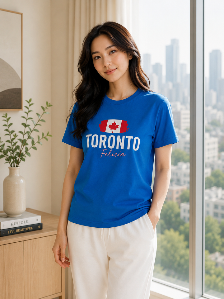 GHAR Comfort assorted Cotton Tee - Blue