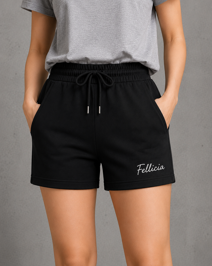 100% COTTON (LOOP KNIT) - SHORTS (BLACK)