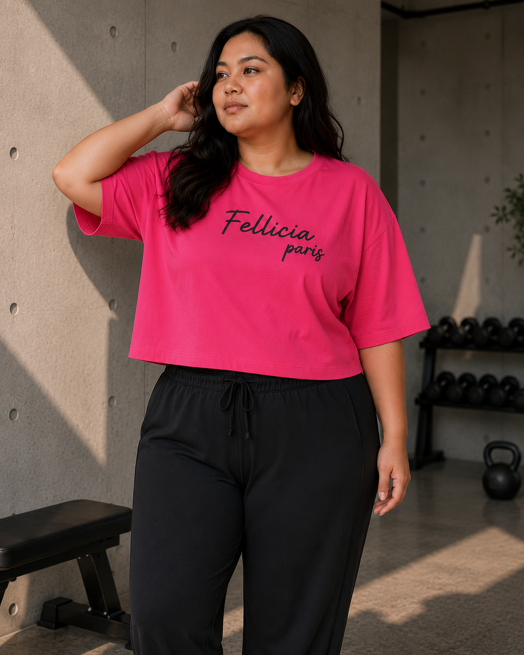 Sweat Tee – 260 GSM 100% Cotton Loop Knit - FUCHSIA PINK